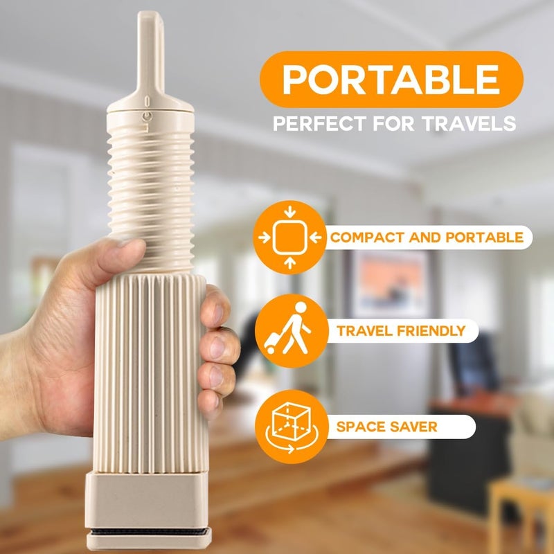 MOJOCO Portable Clothes Dryer Hanger - Adjustable Clothes Dryer Hanging Rod with Anti Slip -Easy to Install in Doors, Cabinet, Bedroom, Bathroom - Compact Dryer Hanger for Camping, Travel, RV - Image 5